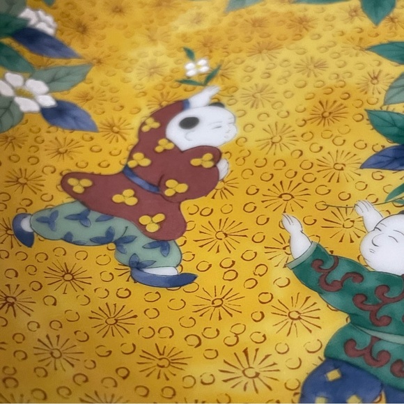 Arita Ware Shozan Karako 7.5” Scallop Gold Trim Plate - Picture 5 of 10